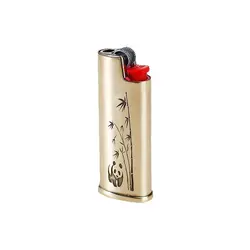 Brass Metal DIY Lighter Case Cover for For BIC Lighter Model (Small J5 Middle j3 )Metal Shell
