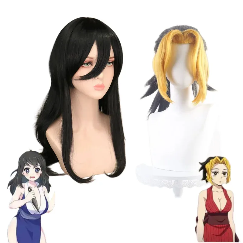 애니메이션 우즈이 텐겐 아내 스마 히나츠루 마키오 코스프레 의상 일본 기모노 드레스 가발 여성 섹시 카니발 할로윈 의상