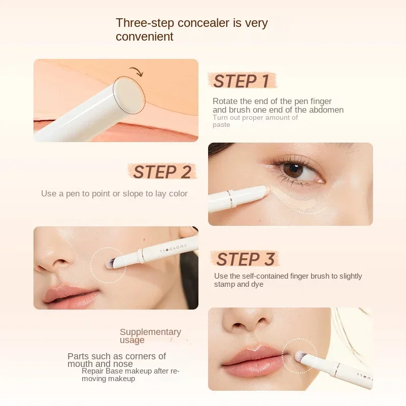 Judydoll Corretivo Base ผลิตภัณฑ์สําหรับผู้ถือด้านหลังหูหิ้วหางปลาแมกกาที่มีวัสดุสําหรับผู้หญิง