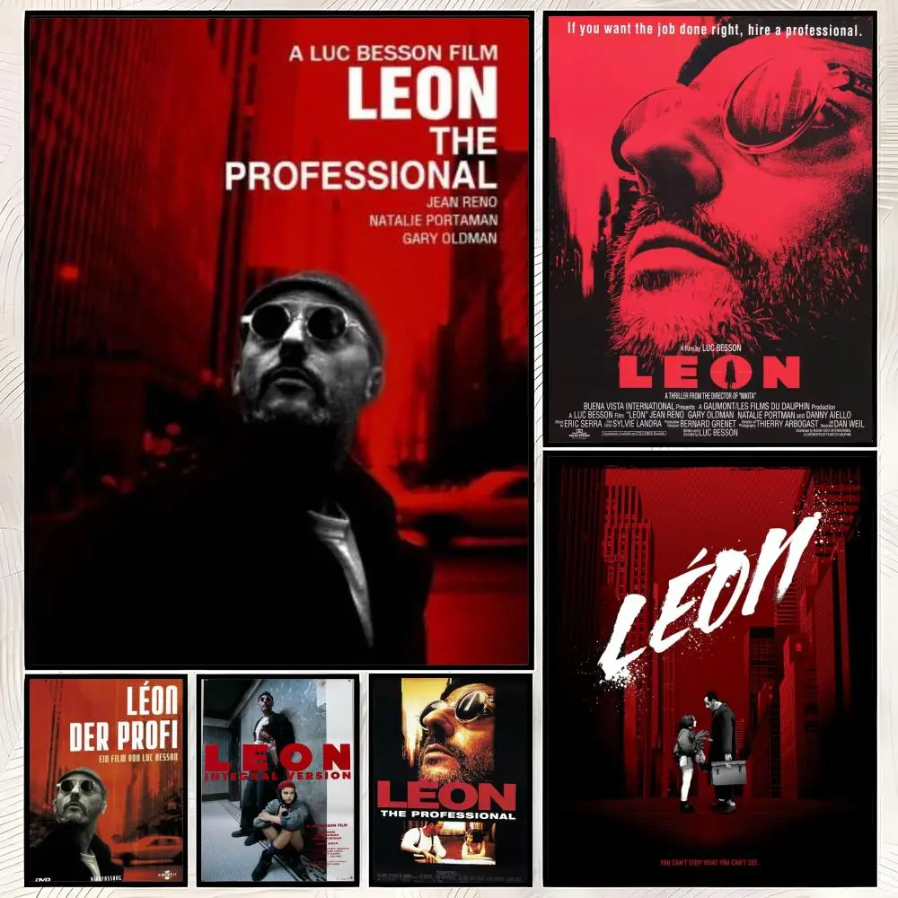 Movie L-Leon The Professional Poster Self-Stick HD PP paper Wall Art Poster, Waterproof Decor for Bedroom, Living Room and Home