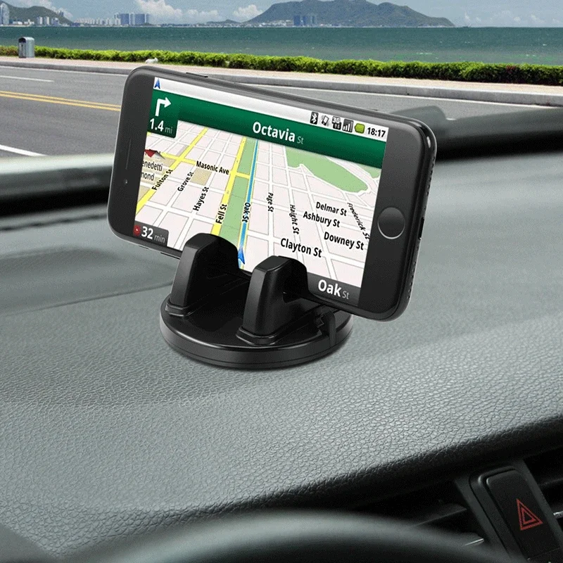 Car Phone Holder Stands Rotatable Support Anti Slip Mobile 360 Degree Mount Dashboard GPS Navigation Universal Auto Accessories