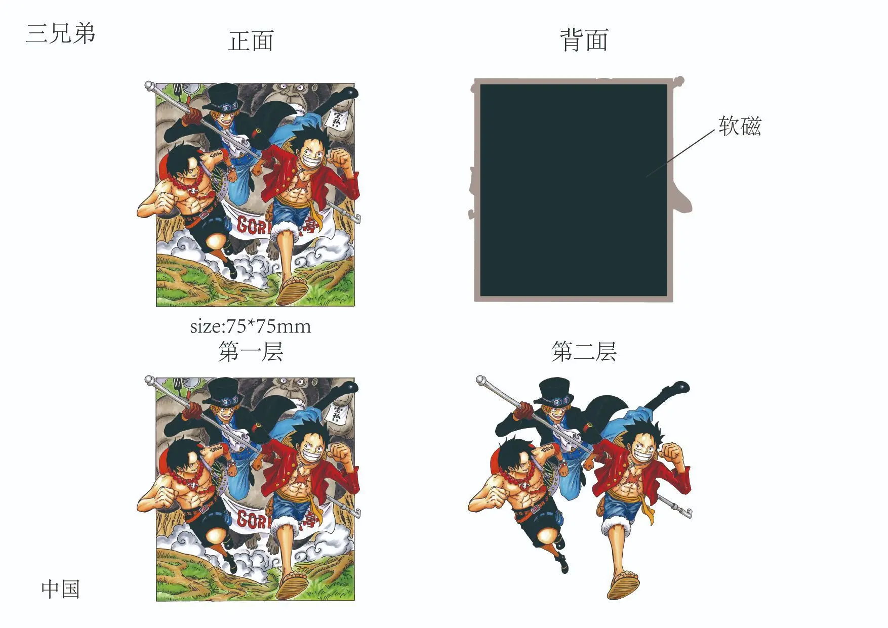 New One Piece Creative Refrigerator Magnet Luffy Zoro 3D Soft Magnetic Glue Refrigerator Decorations Kids Christmas Gifts