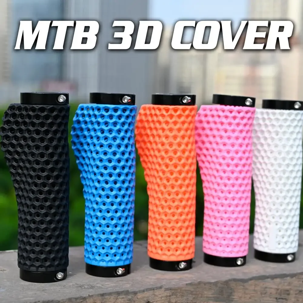 

GOLDIX Premium 3D Printed Handlebar Grips Anti-Slip Shock-Absorbing MTB Bicycle Handle Protector Cycling Gear