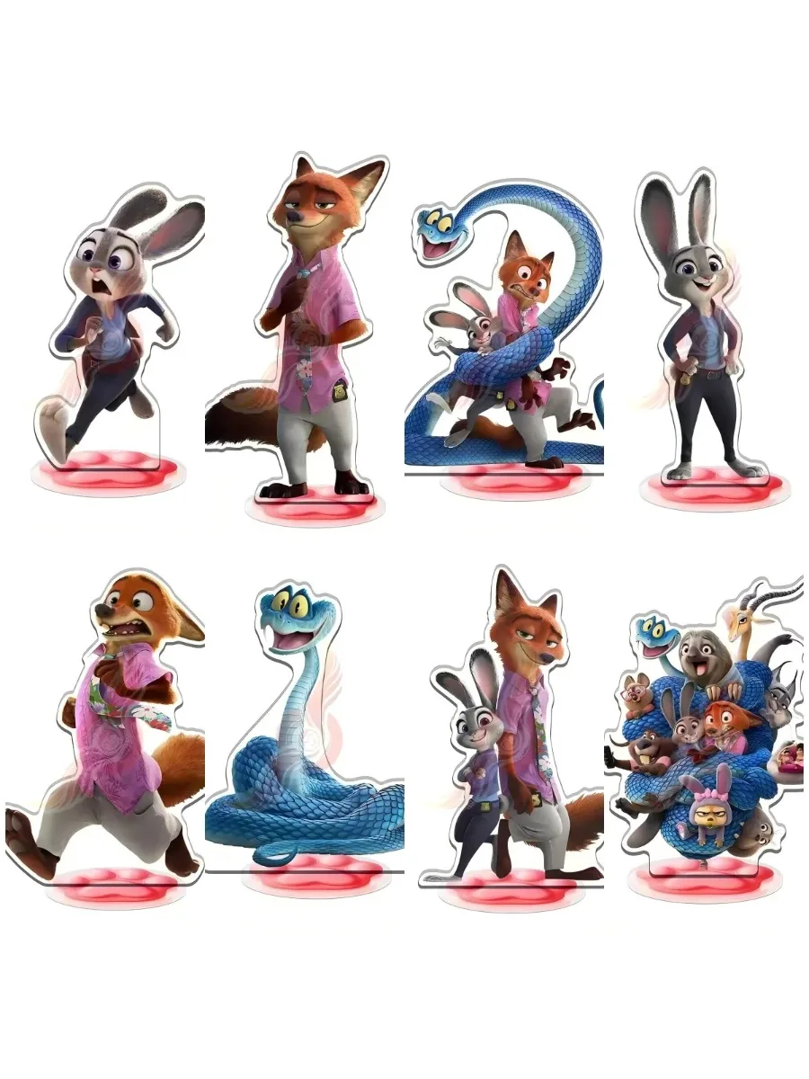 （ズートピア2）ズートロポリス ジュディ ニック アクリルスタンド モデルプレート デコレーション オリジナリティ デスクフィギュア ディスプレイ ファンギフト 新アクセサリー