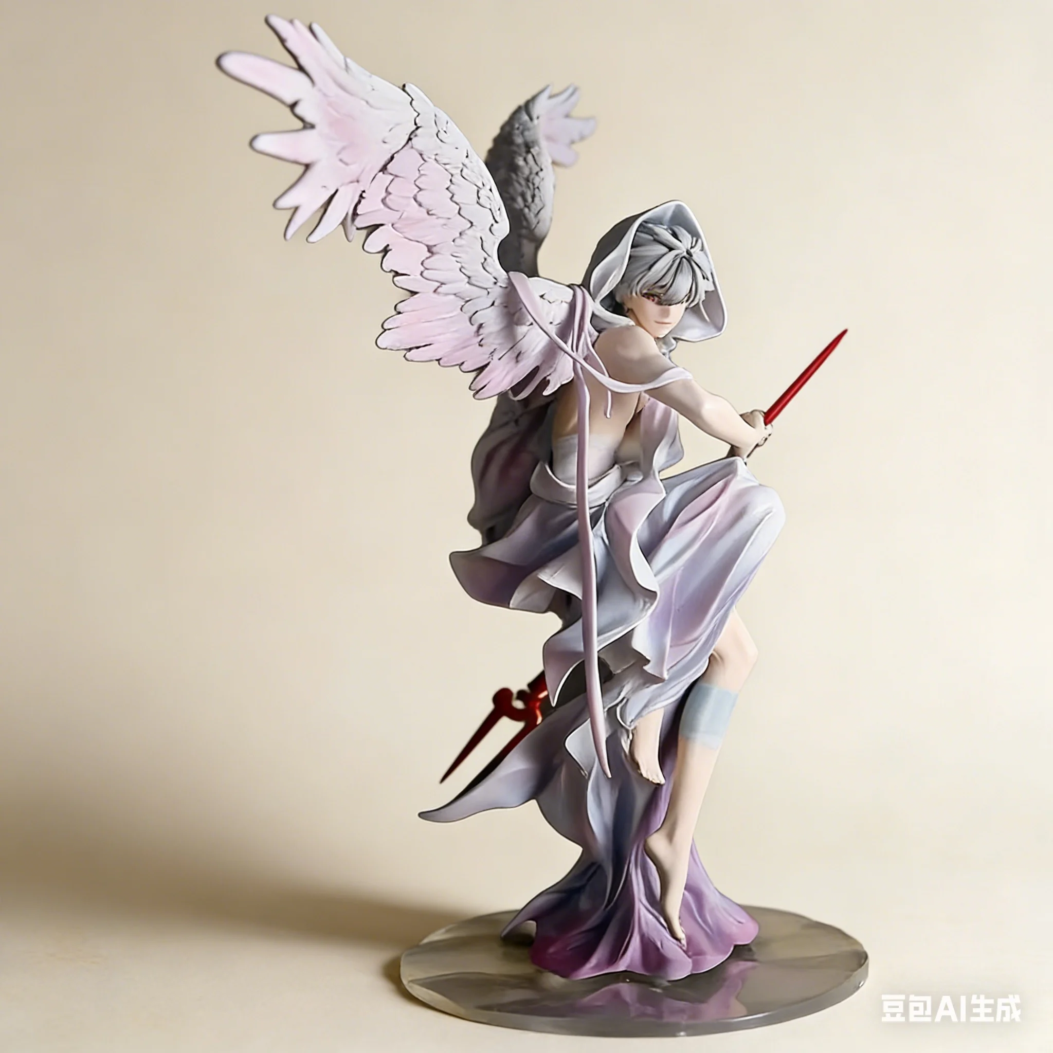 

Hot Sell 28cm Nagisa Kaworu With Wings Anime Figures Pvc Toy Game Collection Model Doll Desktop Decoration Gift