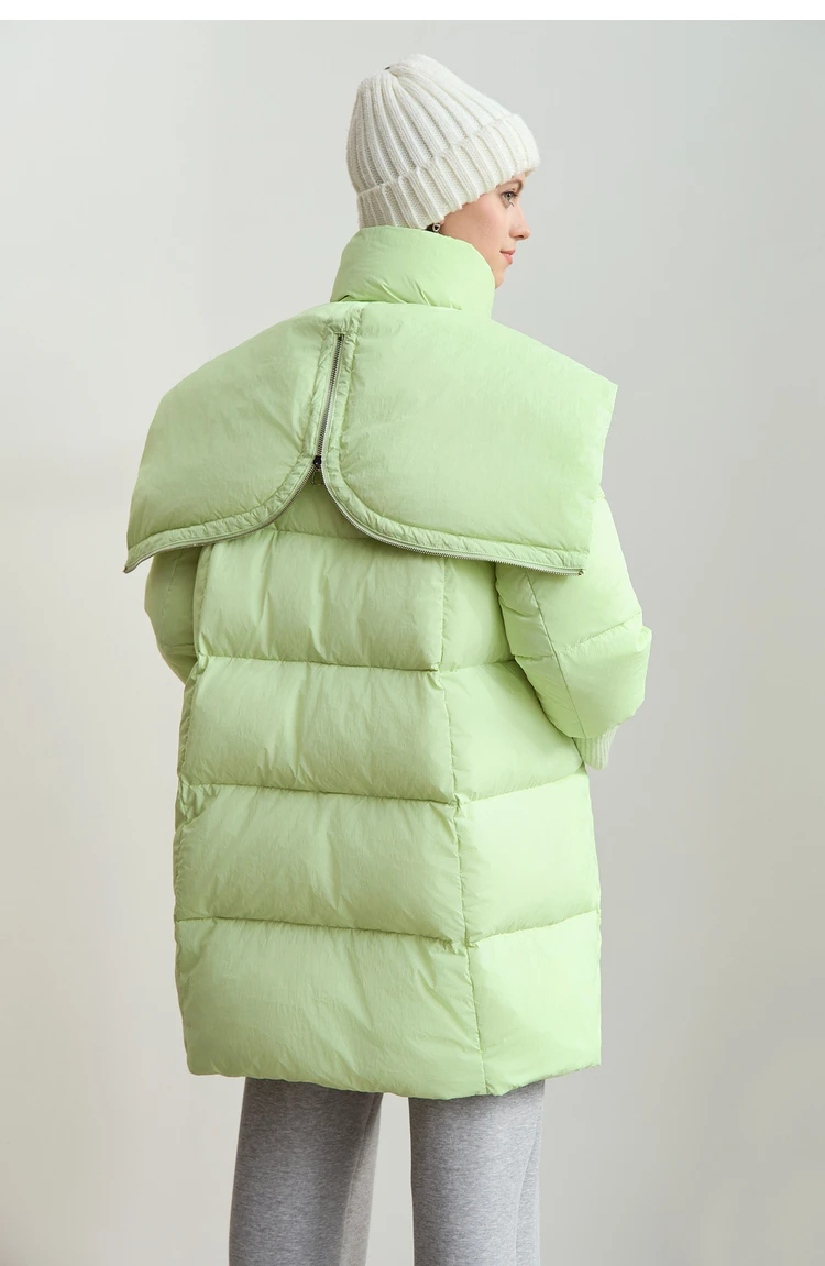 Amii 2026 Winter Warm New Women Down Jacket Cuffs Magnetic Buckle Zipper Hooded Fake Two-piece Thick Loose Long Coats 12444104