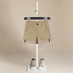 Design New Kids Boys Casual Shorts Summer Solid Color Cotton Baby Girls Loose Beach Shorts Pants Children Clothes 1-8Years