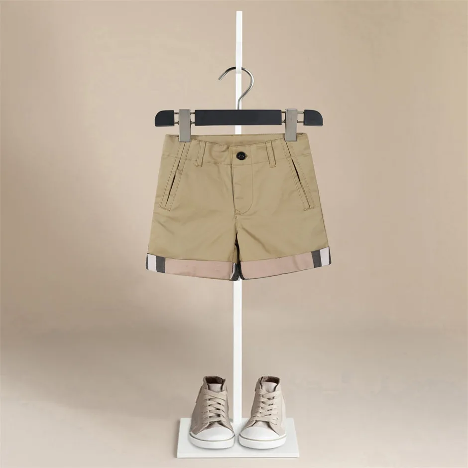 Design New Kids Boys Casual Shorts Summer Solid Color Cotton Baby Girls Loose Beach Shorts Pants Children Clothes 1-8Years