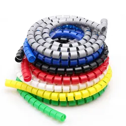 1 Meter 8/10/15/20/25mm Line Organizer Pipe Protection Spiral Wrap Winding Cable Wire Protector Cover Tube
