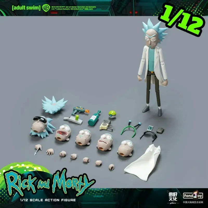 

Fondjoy Rick and Morty Genuine 1/12 Cute Action Figure Collectible Desktop Model Ornaments Joint Movable Toys Customized Gifts