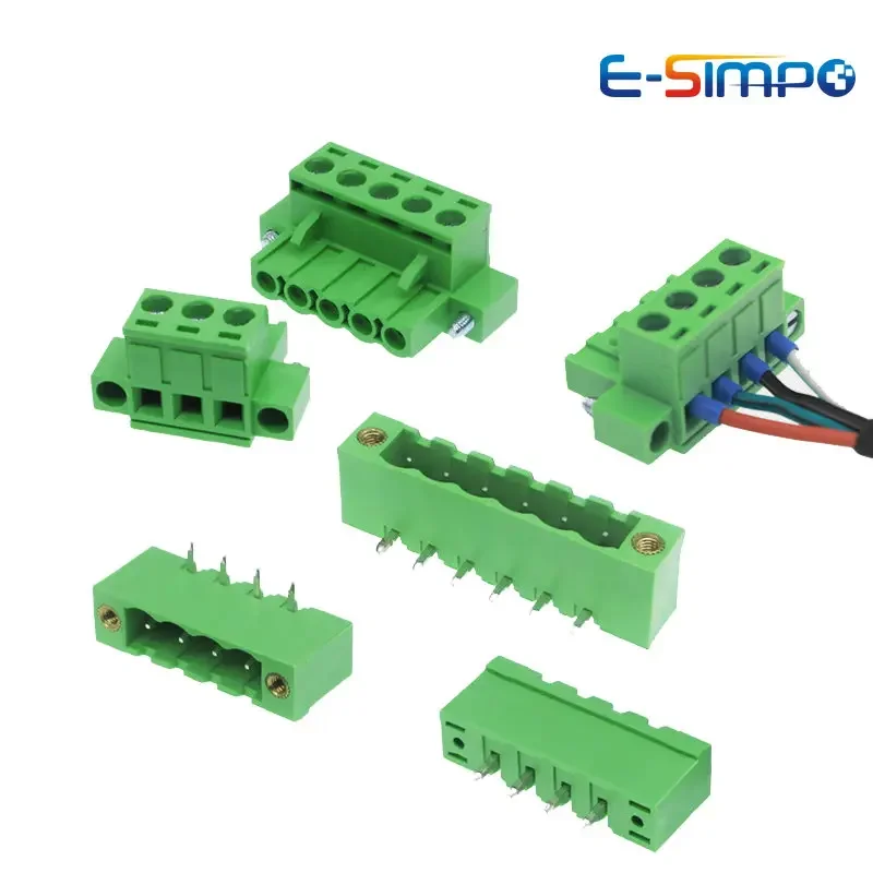 Plug-in PCB Wire Terminal Block 2EDGKM 2EDGVM 2EDGRM-5.08mm Male Wafer 300V/10A 2-24P Female Receptacle Socket MSTBV2.5-GF STF