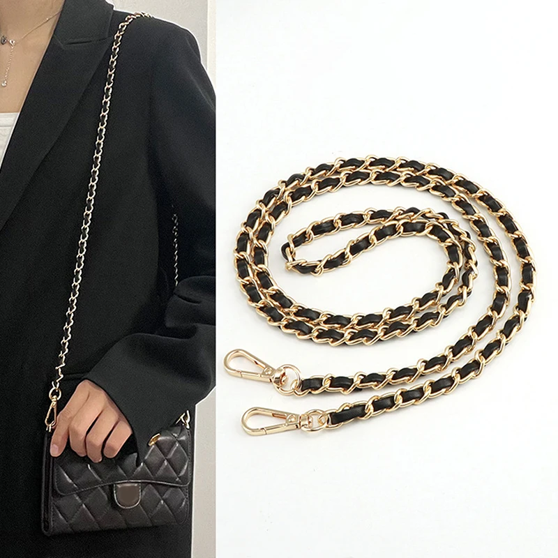 110cm Long PU Leather Bag Strap For Crossbody Shoulder Bag Strap Replacement Accessories For Handbags 0.7cm Wide Bag Chain