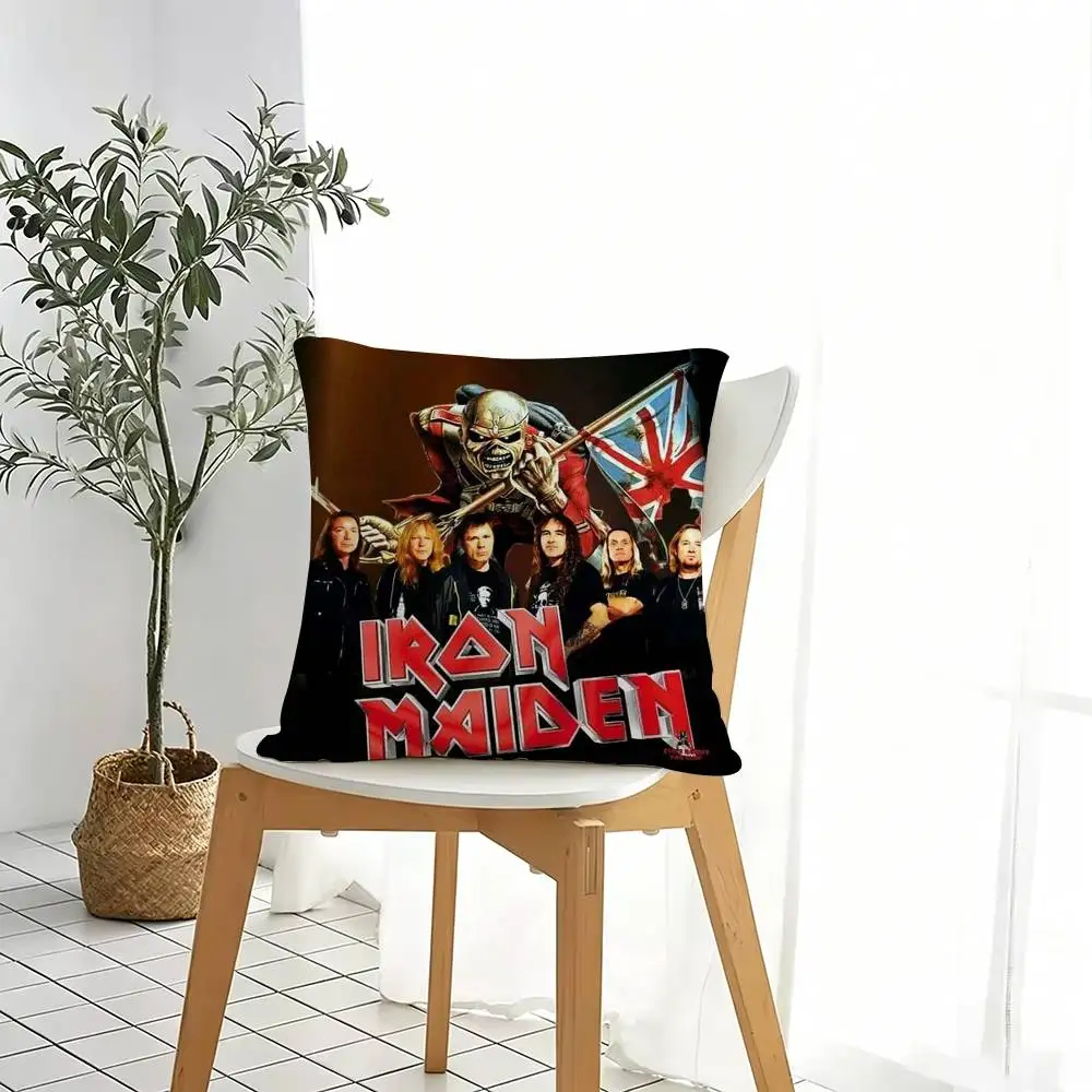 SINGER The Iron Maidens-M   Square Double-Sided printed Pillow Case Bedroom Bedside Pillow Sofa Cushion Cover Gift