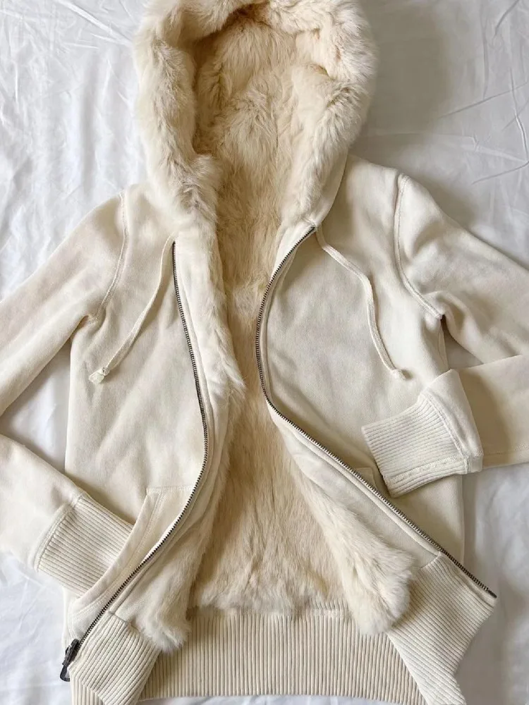 American Vintage Slim Waist Simple Coat Women Autumn Winter Thicked Warm Jackets 2026 New Long Sleeve Zipper Tops Mujer