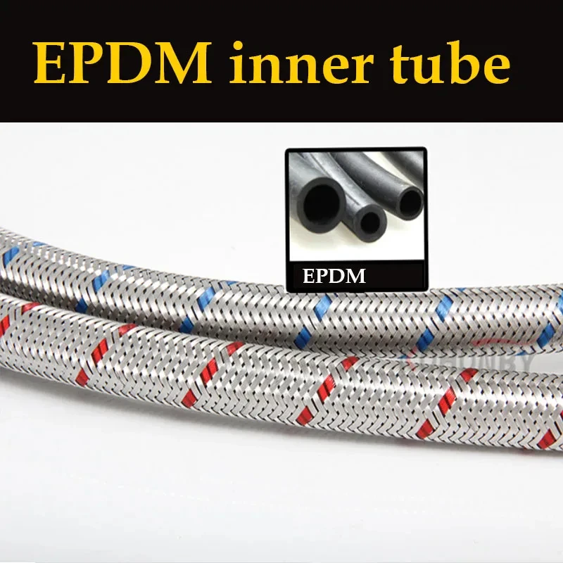2 حزمة 60 سنتيمتر خرطوم الفولاذ المقاوم للصدأ G1/2 خلاط ساخن وبارد صنبور مدخل الأنابيب خرطوم الحمام المطبخ اتصال اكسسوارات