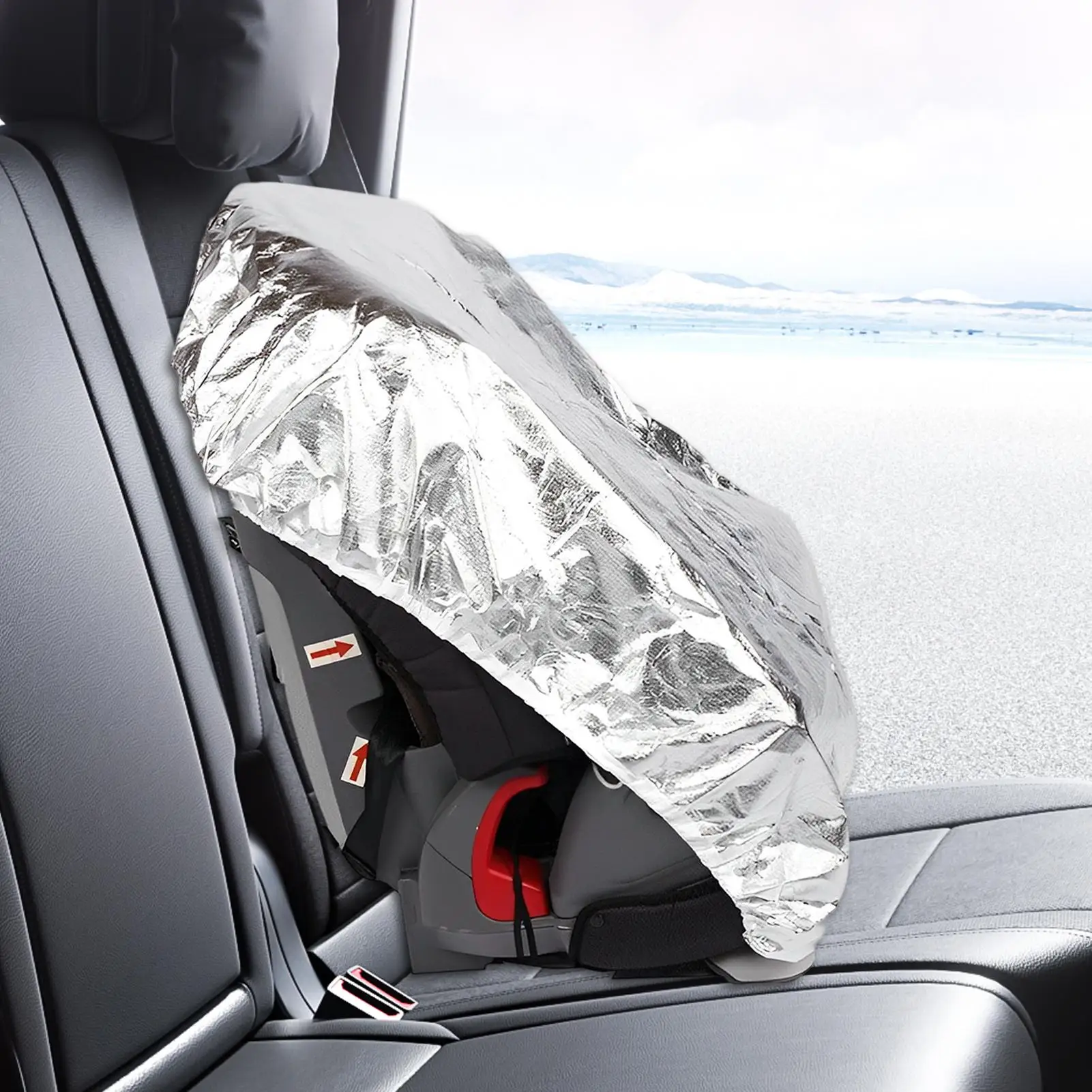 Cubierta de sombra para asiento de coche, dosel para asiento de coche, protector térmico plegable con aislamiento Anti-UV para viajes diarios, refrigeración, camiones, viajes por carretera, Camping