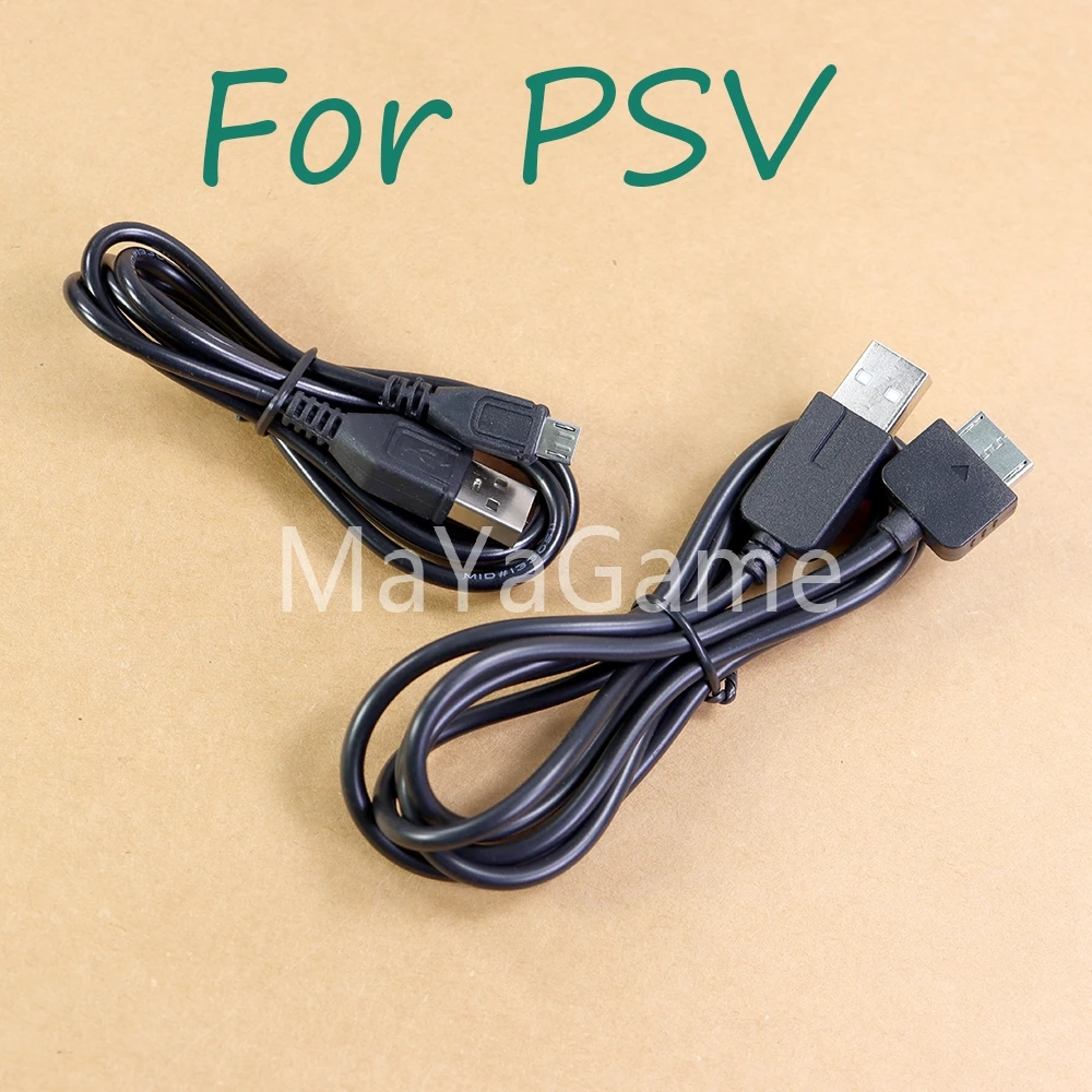 10pcs USB Transfer Data SYNC Charger สายชาร์จสําหรับ Sony PlayStation Vita PSV 1000 2000 Power Adapter Line