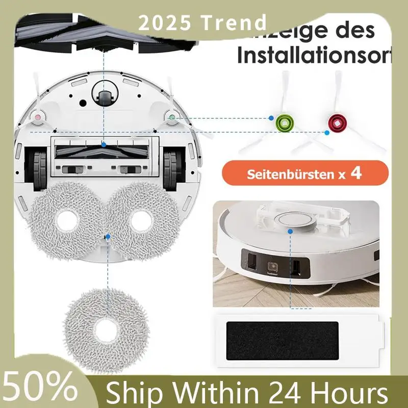 

A75X Top Accessory Kit For ECOVACS DEEBOT T20 OMNI / T20e OMNI Robot Vacuum Cleaner, Dust Bags, Mop Cloths, Main Brush, Filters