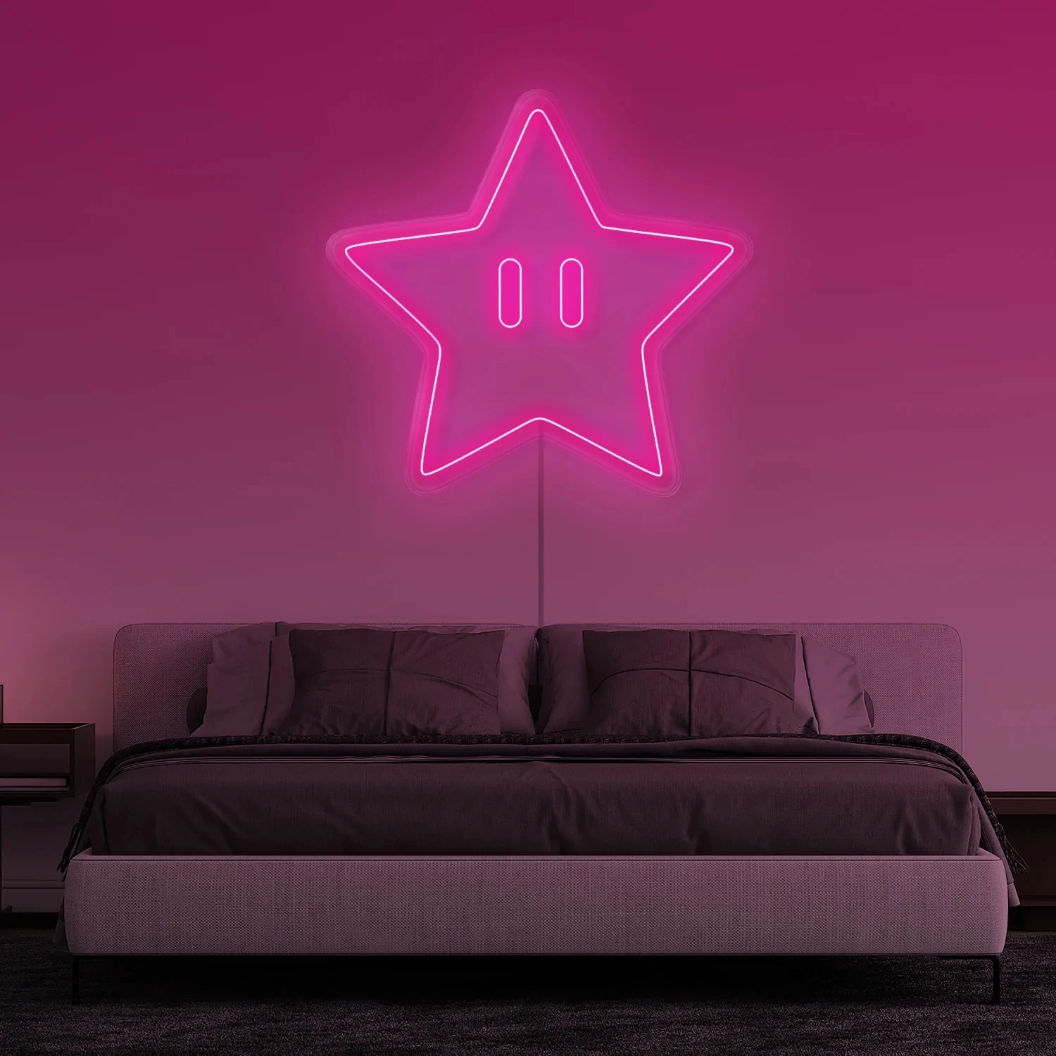 Neon Sign Star Led Custom Neon Light Led Wall Hanging Bedroom Bar Room Decor Wedding Dinners Decor Gaming Room Light Sign Gift