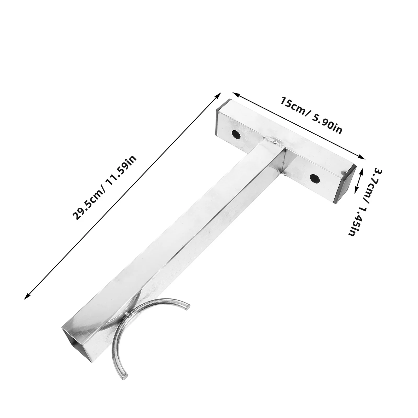 الفولاذ المقاوم للصدأ الجانب شنت الملابس تجفيف الرف قوس الثقيلة جدار جبل للشرفة غرفة الغسيل شماعات ملابس القطب #2