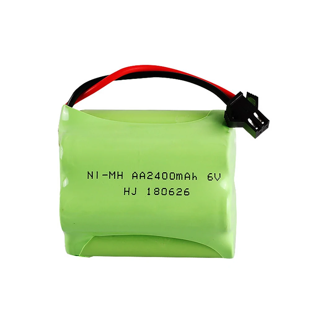 High Capacity AA 6.0v 2400mah NI-MH Battery Pack Rechargeable For Lighting Rc Car Toy Electric Tools 6.0v 2400mah Battery