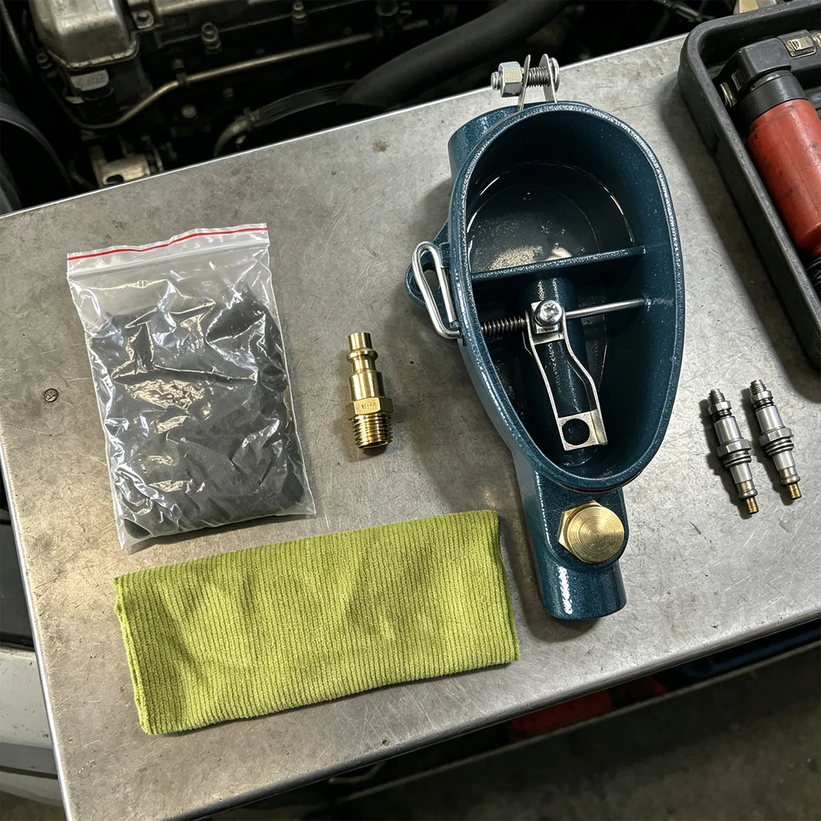 Aluminum Spark Plug Cleaner Sandblaster with Brasive Material Spark Plug Clean Sandblaster for Restoring Ignition Performance