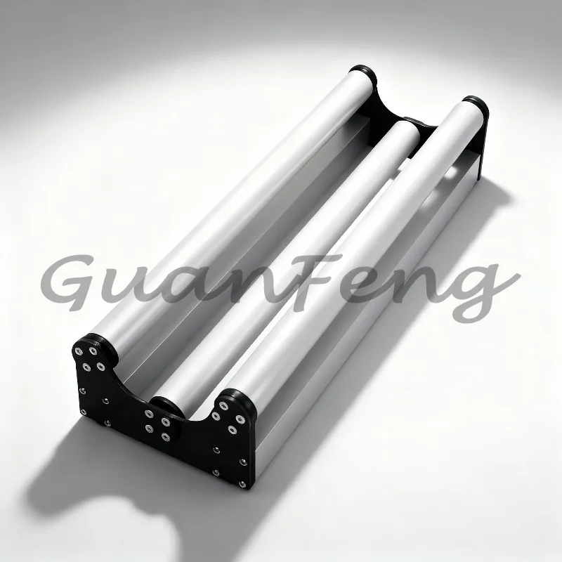 Aluminum Heavy-Duty Advertising Roll Material Rack, Vinyl Roll Pulling & Receiving Stand with Weighing Device