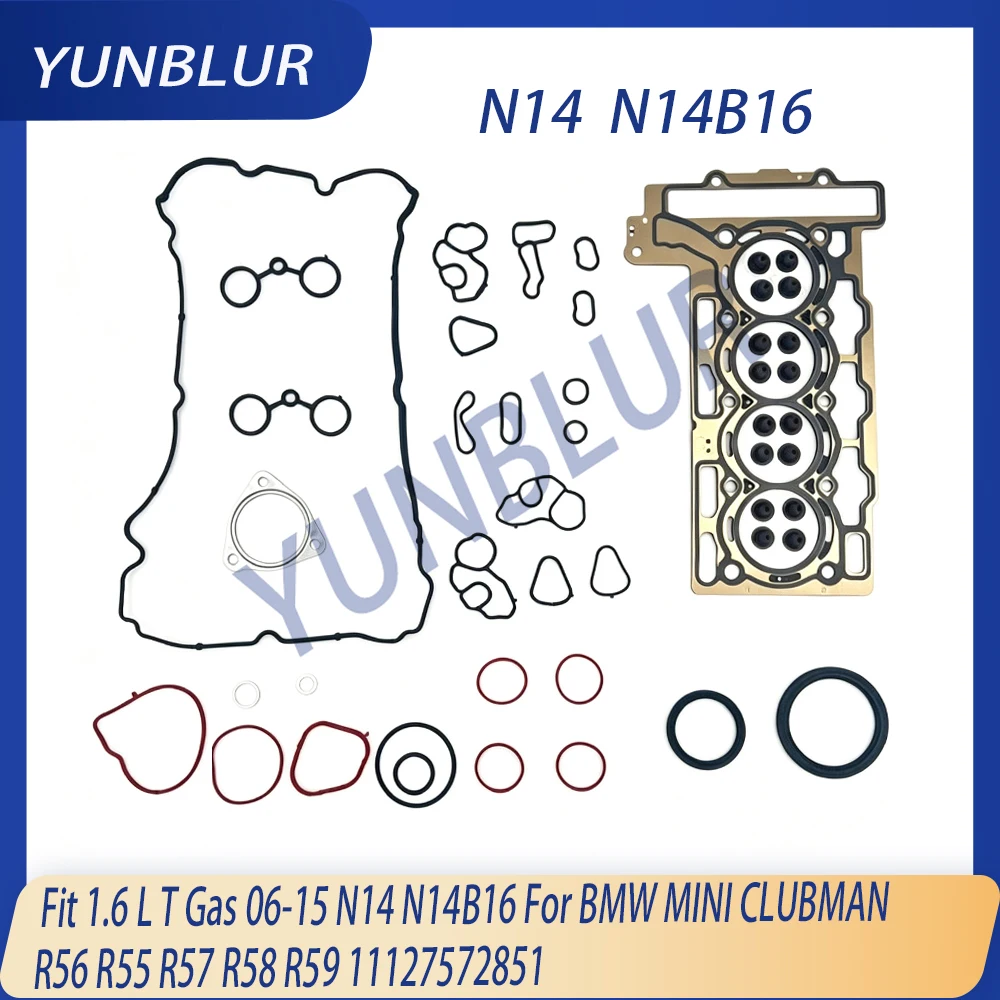 Engine Part Full Cylinder Head Gasket Set Fit 1.6 L T Gas 06-15 N14 N14B16 For BMW MINI CLUBMAN R56 R55 R57 R58 R59 11127572851