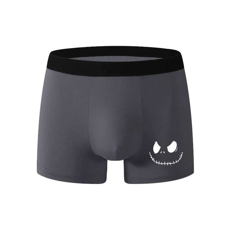Verano 2025 nueva ropa interior para hombres Cómodo simple cara de calabaza Calzoncillos tipo bóxer ajustados Los hombres deben secar rápidamente