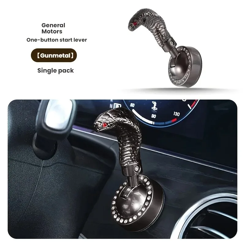 Auto-Startknopf, Druckknopf für Automatische Zündung, Metall-Schlangenkopf-Abdeckung, Einhand-Druckknopf, Wippschalter für Motorstart/-stopp – Detail 12