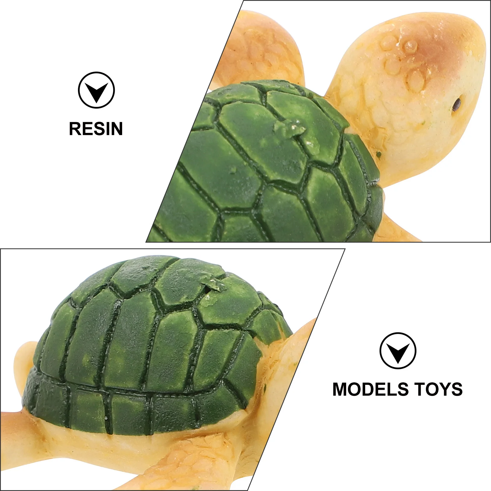 

5Pcs Resin Sea Turtle Ornament Lifelike Design for Flower Pot Garden Decor Mini Landscape Indoor Outdoor Decoration