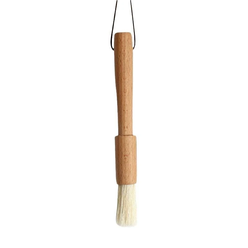 

2pcs Bbq Basting Brush Set Wooden Handle Natural Bristles For Sauce Oil Marinade Grilling Durable Heat Resistant Outdoor