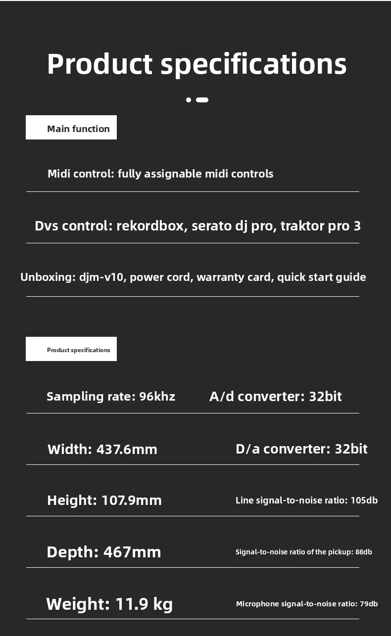 ضبط 6 قنوات، خلاط دي جي احترافي، مسرح، سبائك الألومنيوم #5