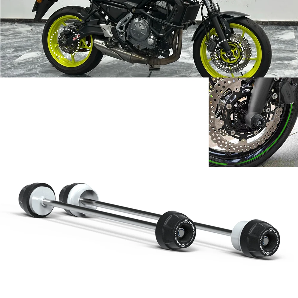 For Kawasaki Z650 Z650RS Ninja 650 2017-2025 Front Rear Wheel Axle Fork Crash Slider Motorcycle Stand Screw Swingarm Spools