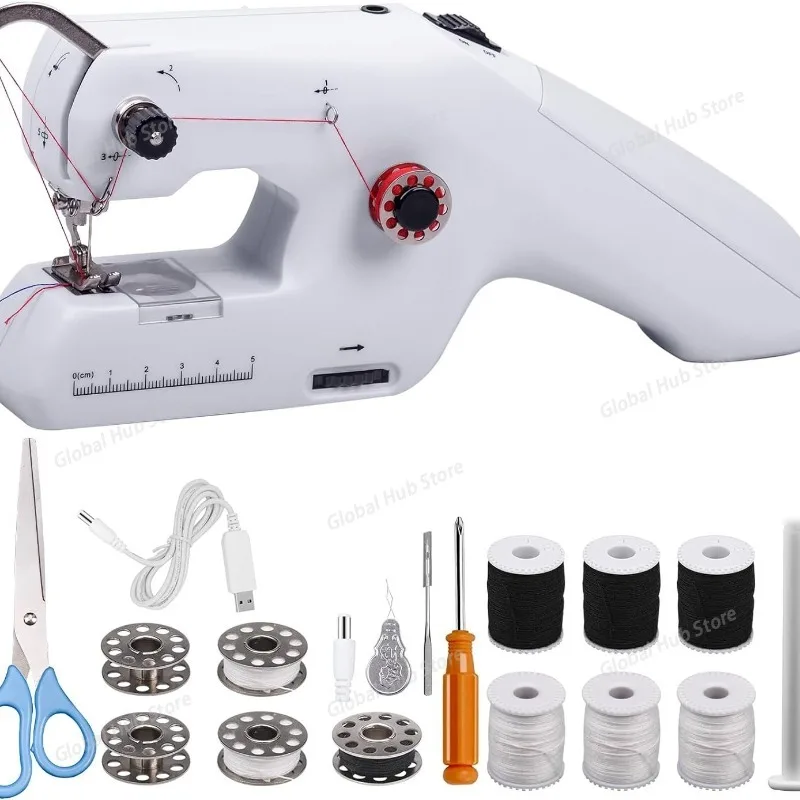 Household 6th Generation Small Sewing Machine, Desktop Multi-functional Lockstitch Sewing Machine