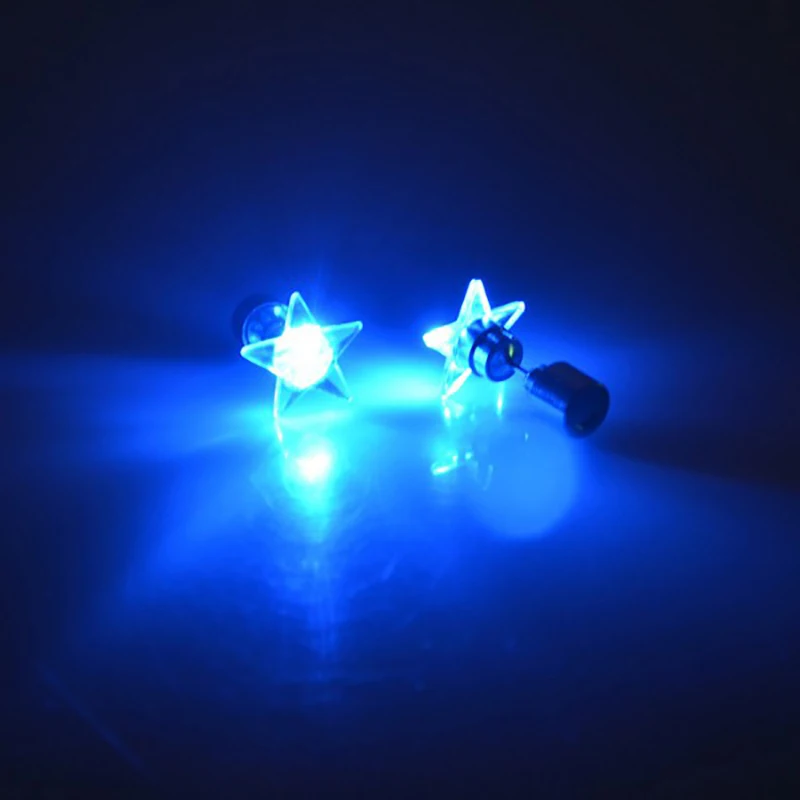 1/5 Pairs LED Light Up Earrings LED Studs Earrings Party Earring Blue Glow Stud Earrings Halloween Christmas Gifts for Women Men
