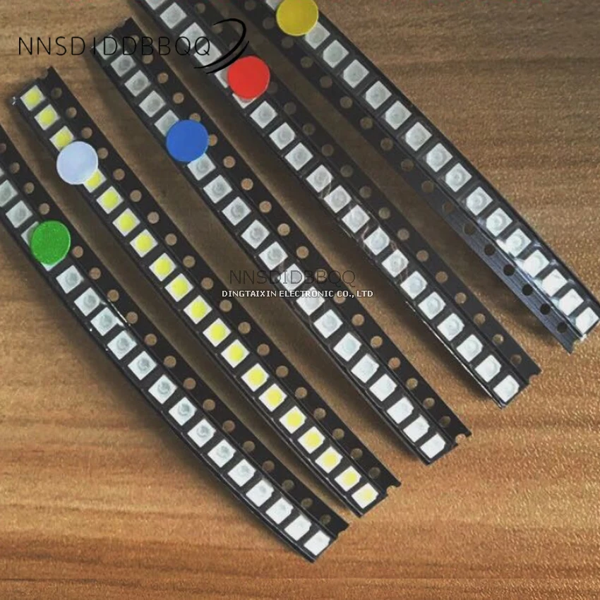 100pcs 0805 SMD LED White Red Blue Yellow Green Orange Warm White Pink Purple RGB Light Emitting Diode