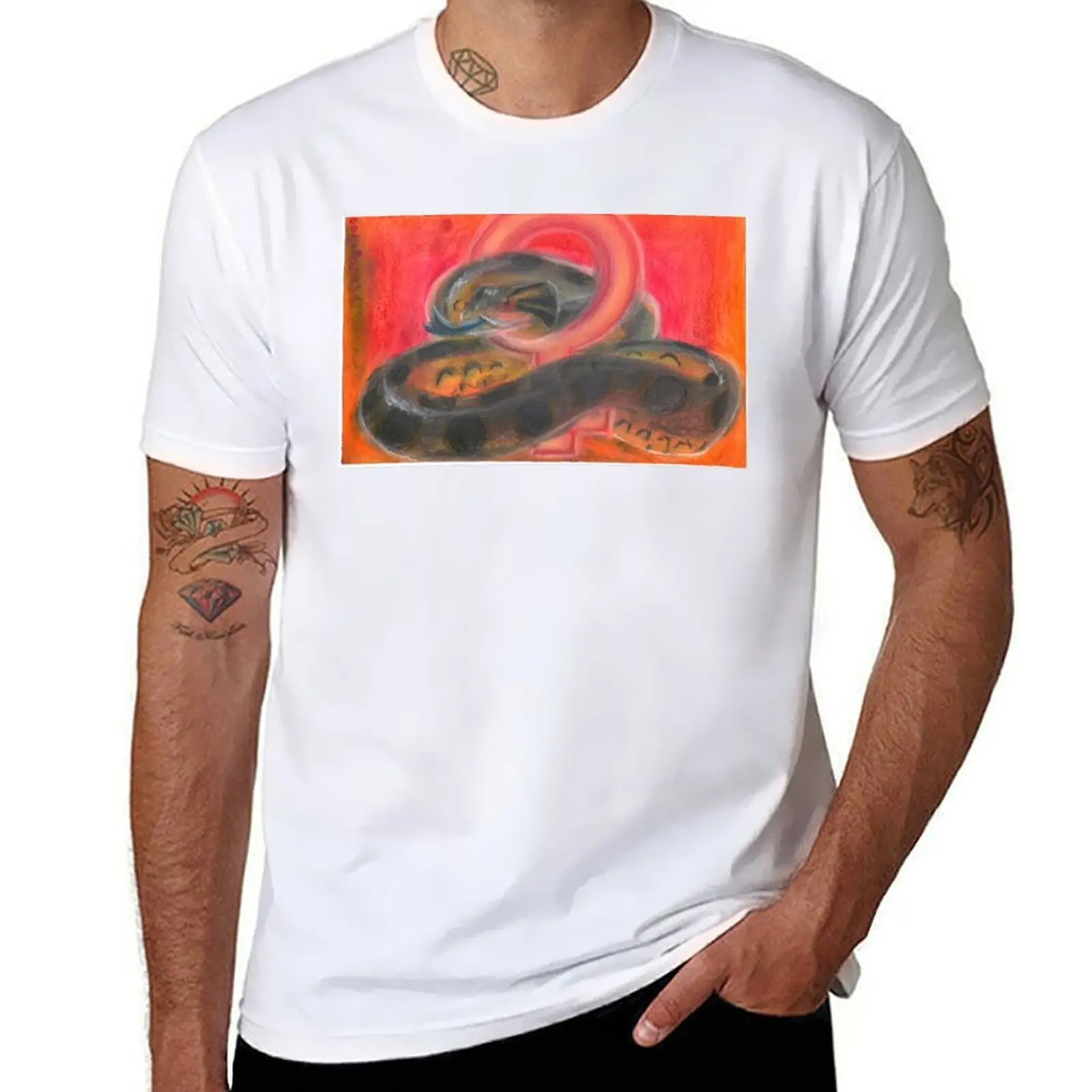 

Reptile March theme art Green anaconda T-Shirt man t shirt graphic t shirt custom print T-Shirt