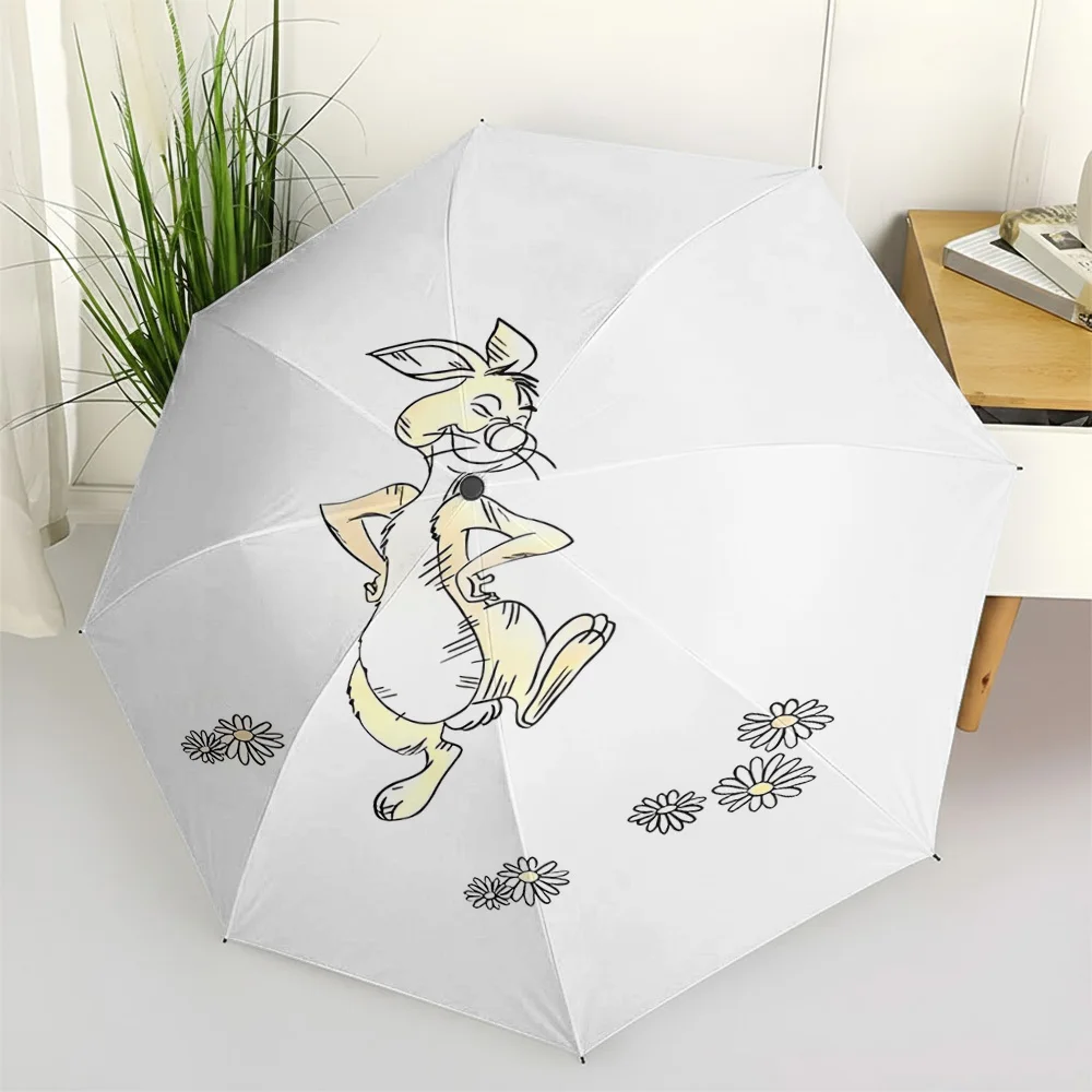 

Автоматический складной зонт с принтом Дисней: Винни-Пух, кролик, Дейзи, портативный, водонепроницаемый, ветрозащитный, для путешествий