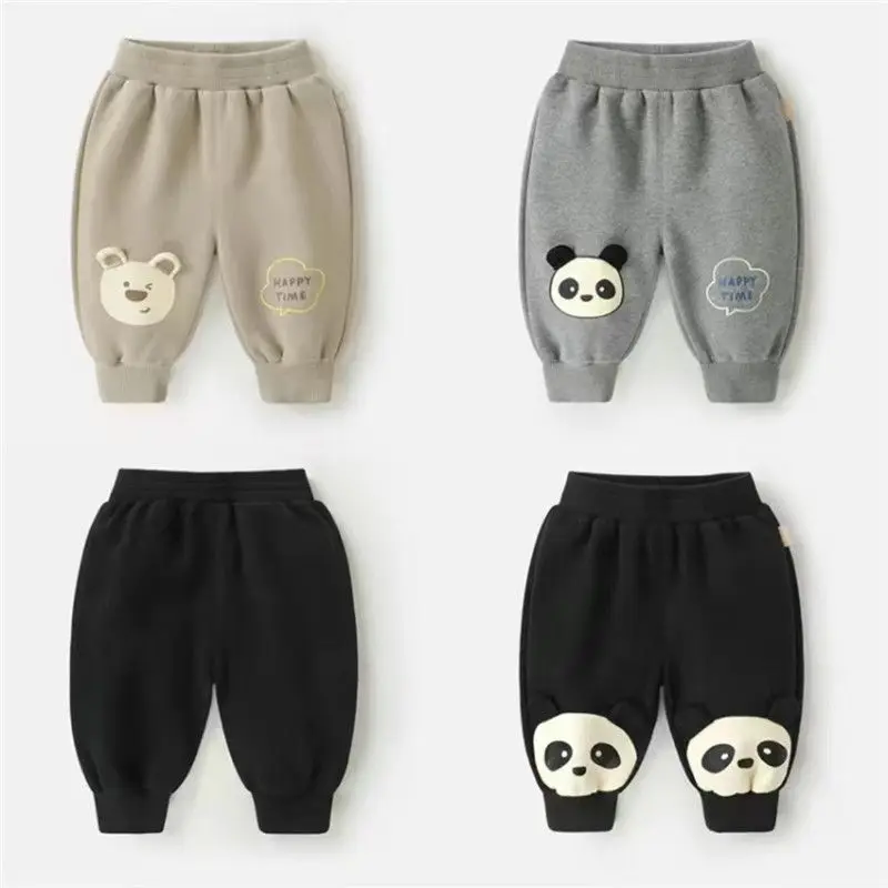 Cute Panda Toddler Boys Pants Kids Baby Girls Trousers Fall Winter Children's Clothes