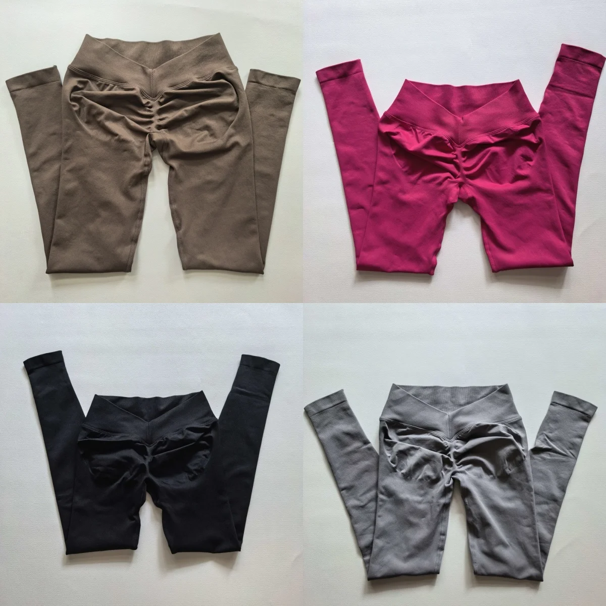 Womens Seamless Butt Lifting Yoga Pants 7/8 Length High Waist Scrunch Tights Soft High Stretch for Gym Workout Running Training