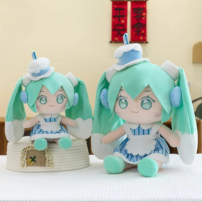 Genuine Hatsune Miku Plush Doll Anime Plush Classic Deep Sea Hatsune Miku Doll Cute Fufu Child Toy Cartoon Girl Pillow Ornaments