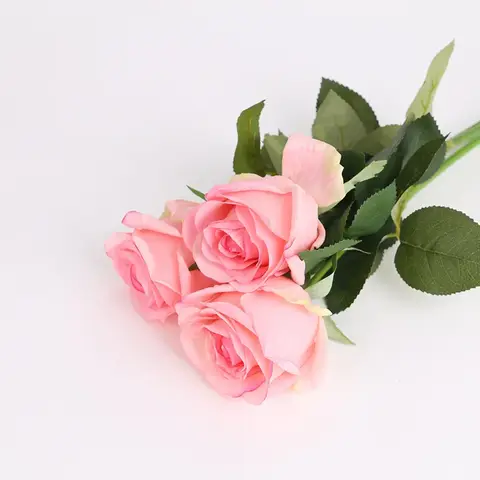모이스처라이징 리얼 터치 장미 꽃, 인공 웨딩 장식 장미 신부 부케, 홈 파티 테이블 장식, 가짜 꽃, 5 개