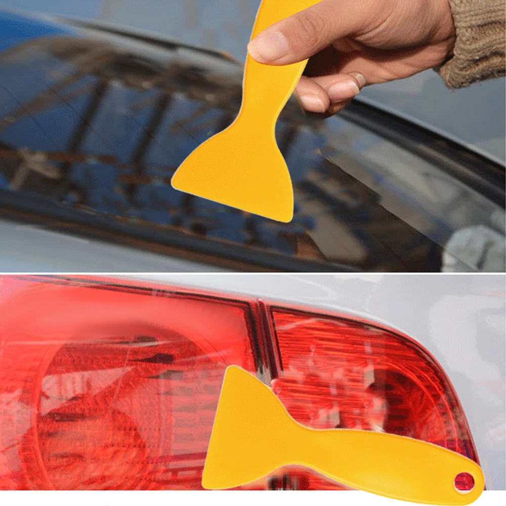 Car Window Film Squeegee Thick Plastic Triangle Tip Scraper for Vinyl Wrap Sticker Auto Window Tint Film Install Tool Cleaning