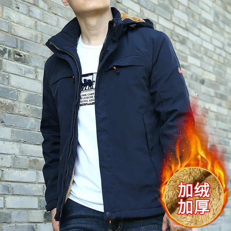 

Men Hooded Winter Parkas Jackets Male Fleece Warm Long Jackets Winter Parkas High Quality Male Outdoors Casual Jacket Clothes