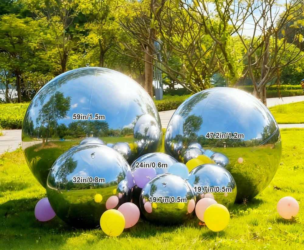 Giant event decoration PVC nightclub inflatable balloon disco party wedding gold and silver float inflatable mirror ball