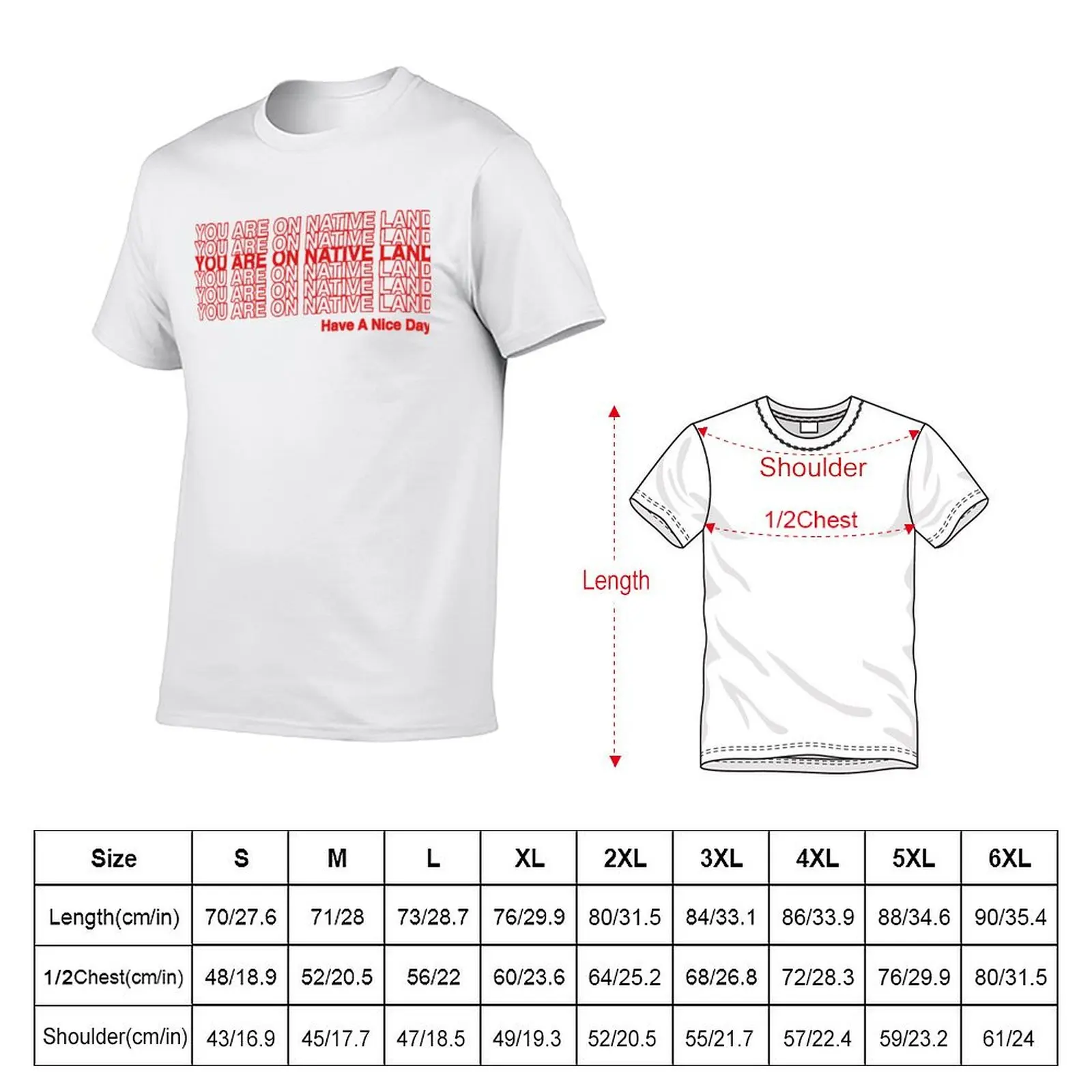 YOU ARE ON NATIVE LAND T-Shirt Urban Casual Loose Fit Tee