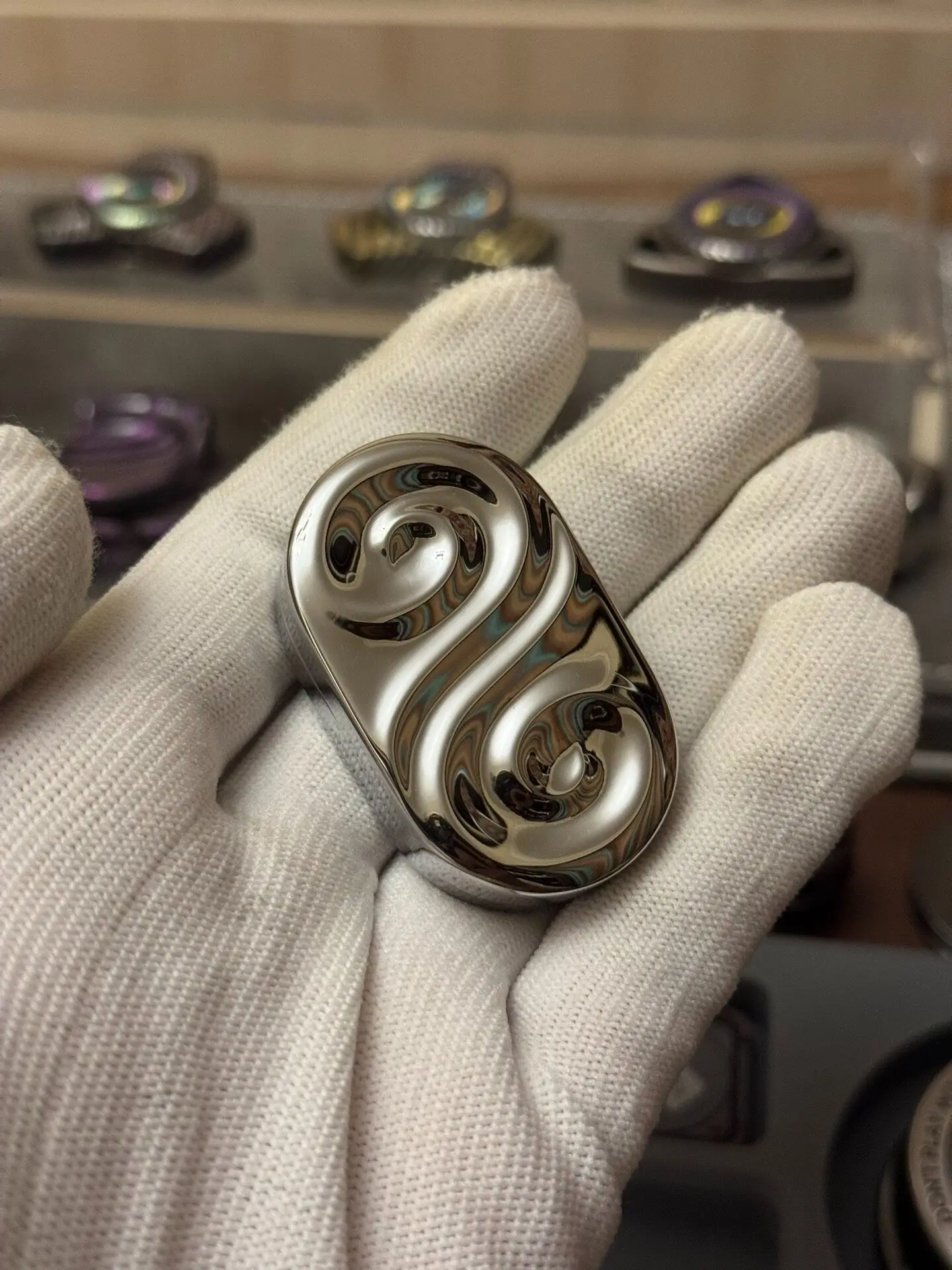 Used Edc [95 New] Seki Rain Wave Seki Patch, Mechanical Push Card Edc Decompression Toy