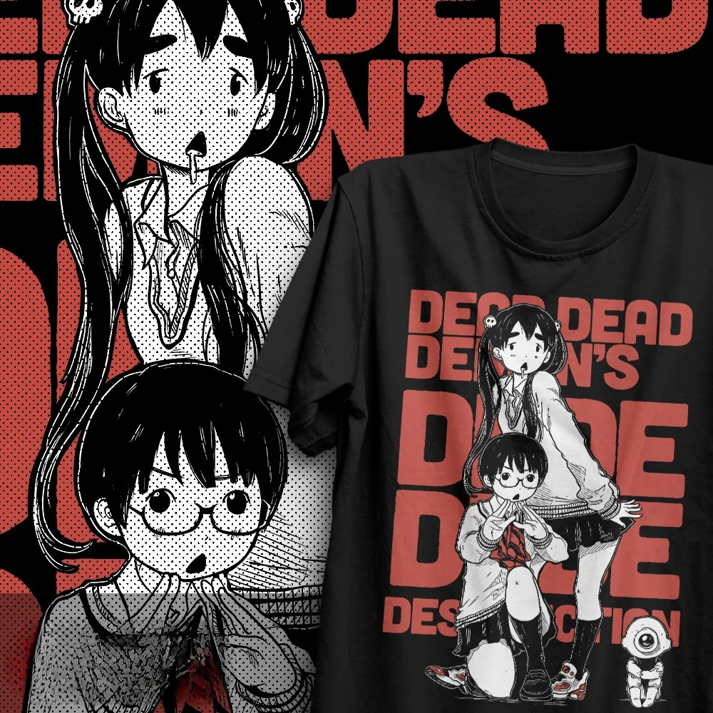 Dead Dead Demon's Dededede Destruction T‑shirt Inio Asano Manga Graphic Tee Harajuku Streetwear Unisex Short Sleeve Cotton Tops