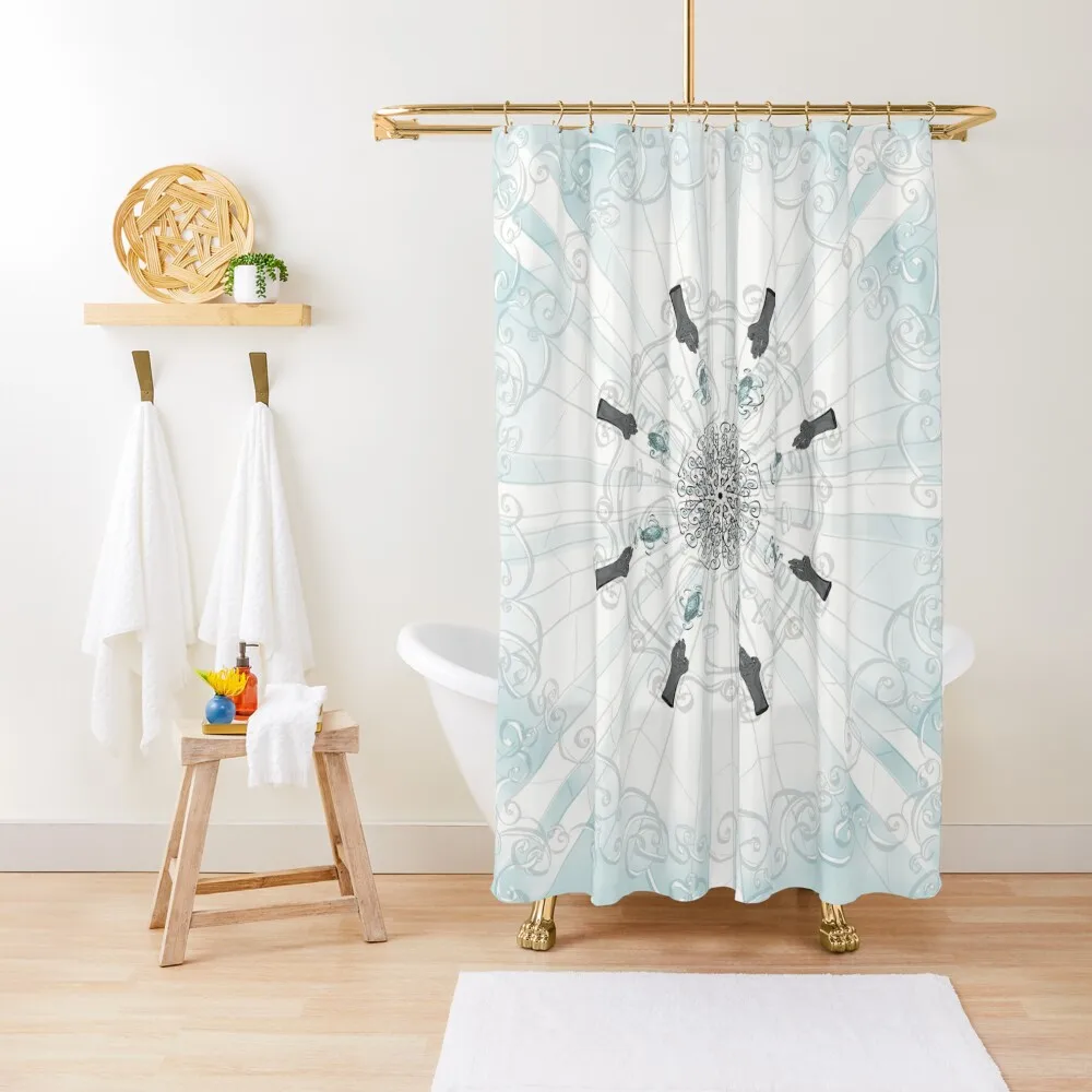 

Kaleidoscope Blue Shower Curtain Funny Shower Shower For Bathrooms Modern Bathroom Accessories Curtain